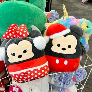 8” Mickey & Minnie Squishmallow (Christmas theme)